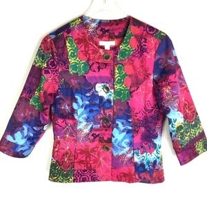 Watercolor Floral Blazer‎ Jacket